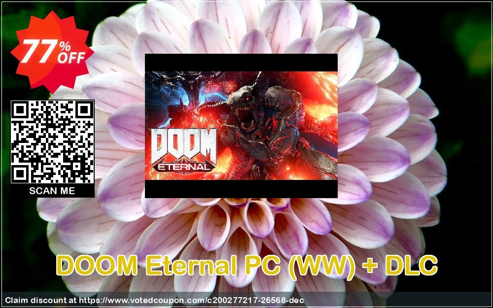 DOOM Eternal PC, WW + DLC Coupon, discount DOOM Eternal PC (WW) + DLC Deal. Promotion: DOOM Eternal PC (WW) + DLC Exclusive Easter Sale offer 