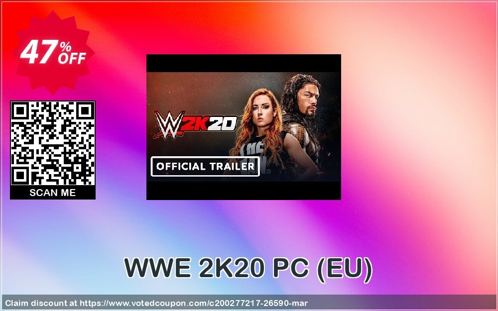 WWE 2K20 PC, EU  Coupon, discount WWE 2K20 PC (EU) Deal. Promotion: WWE 2K20 PC (EU) Exclusive Easter Sale offer 