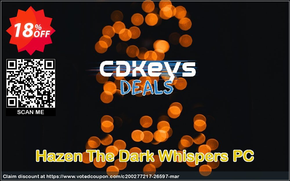 Hazen The Dark Whispers PC Coupon, discount Hazen The Dark Whispers PC Deal. Promotion: Hazen The Dark Whispers PC Exclusive Easter Sale offer 