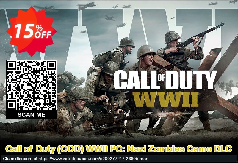 Call of Duty, COD WWII PC: Nazi Zombies Camo DLC Coupon Code Apr 2024, 15% OFF - VotedCoupon