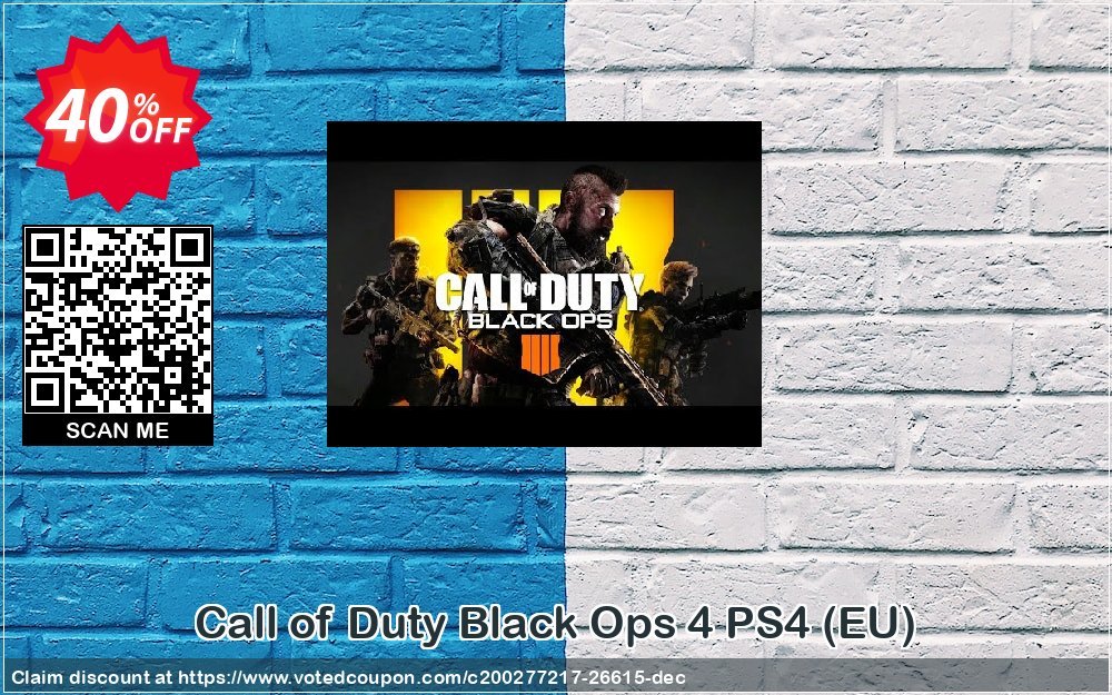 Call of Duty Black Ops 4 PS4, EU  Coupon Code Apr 2024, 40% OFF - VotedCoupon