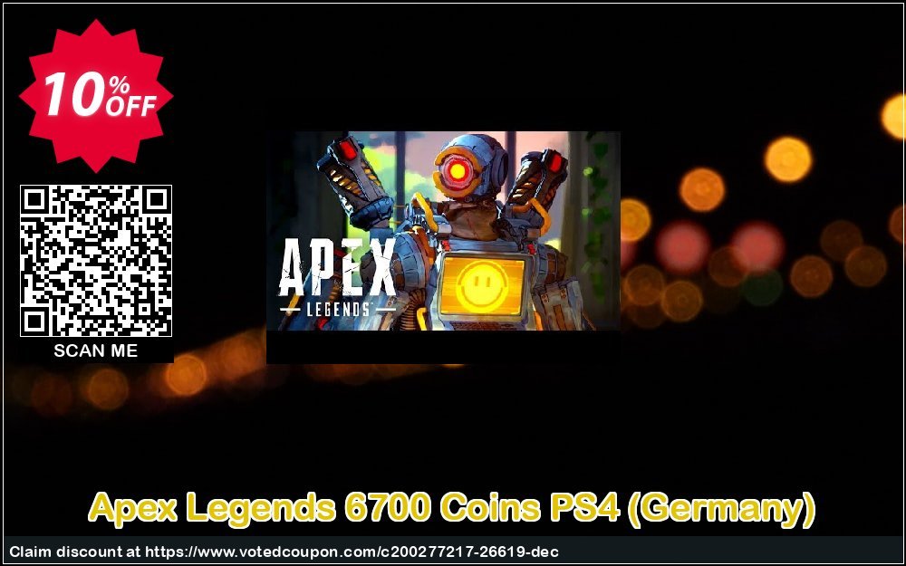 Apex Legends 6700 Coins PS4, Germany  Coupon, discount Apex Legends 6700 Coins PS4 (Germany) Deal. Promotion: Apex Legends 6700 Coins PS4 (Germany) Exclusive Easter Sale offer 