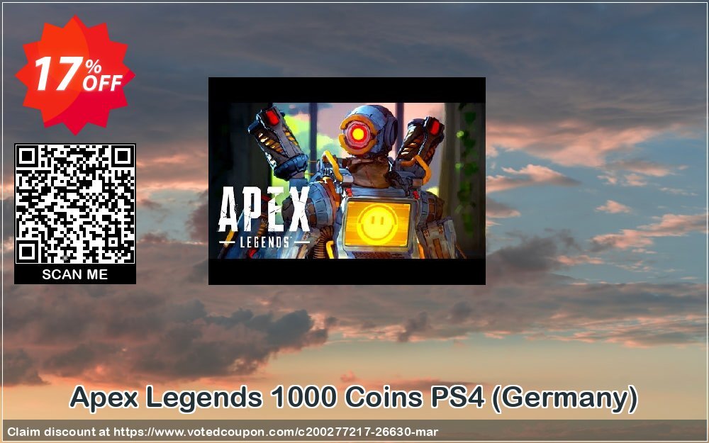 Apex Legends 1000 Coins PS4, Germany  Coupon Code May 2024, 17% OFF - VotedCoupon