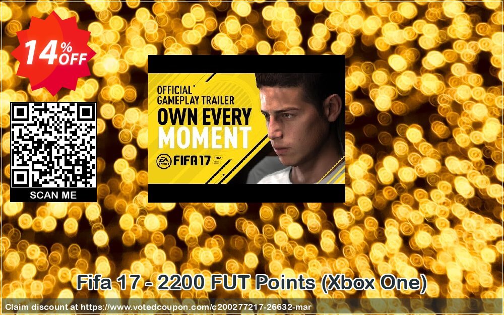 Fifa 17 - 2200 FUT Points, Xbox One  Coupon, discount Fifa 17 - 2200 FUT Points (Xbox One) Deal. Promotion: Fifa 17 - 2200 FUT Points (Xbox One) Exclusive Easter Sale offer 