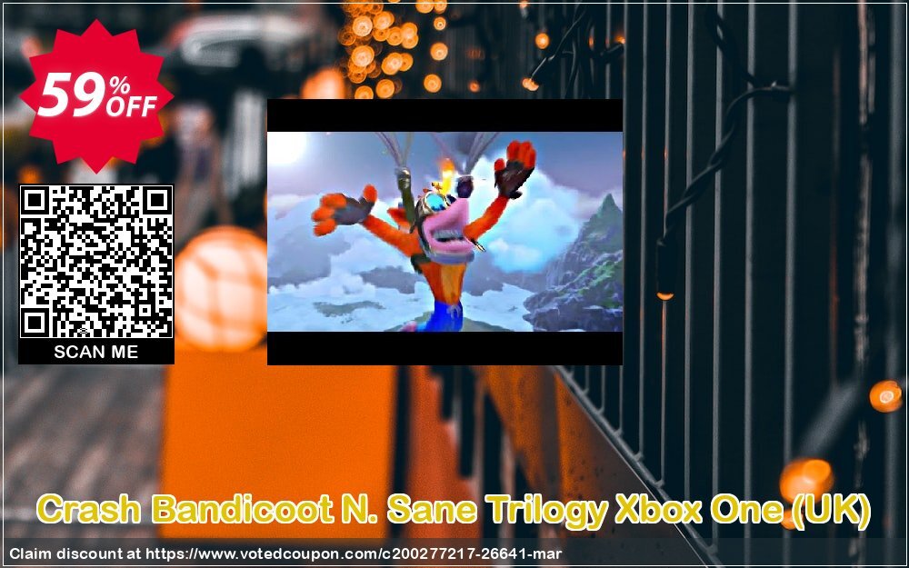 Crash Bandicoot N. Sane Trilogy Xbox One, UK  Coupon, discount Crash Bandicoot N. Sane Trilogy Xbox One (UK) Deal. Promotion: Crash Bandicoot N. Sane Trilogy Xbox One (UK) Exclusive Easter Sale offer 