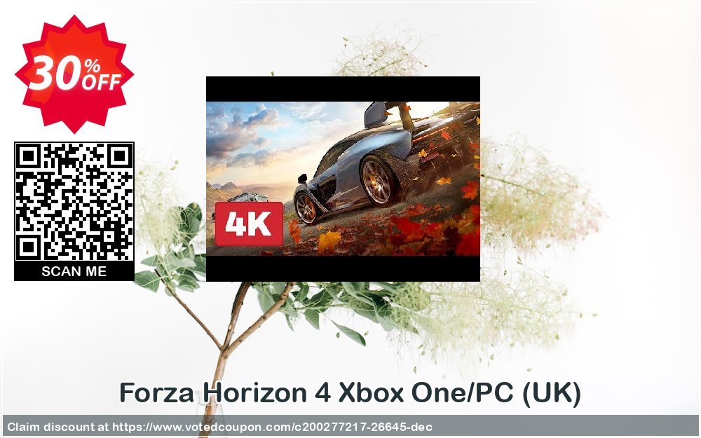 Forza Horizon 4 Xbox One/PC, UK  Coupon Code Apr 2024, 30% OFF - VotedCoupon