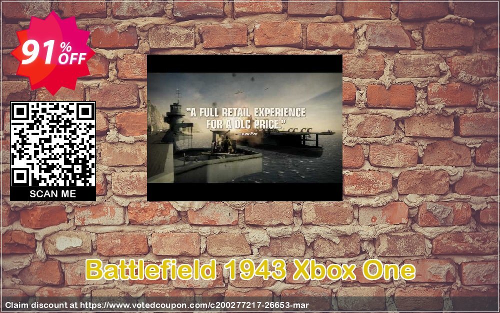 Battlefield 1943 Xbox One Coupon, discount Battlefield 1943 Xbox One Deal. Promotion: Battlefield 1943 Xbox One Exclusive Easter Sale offer 