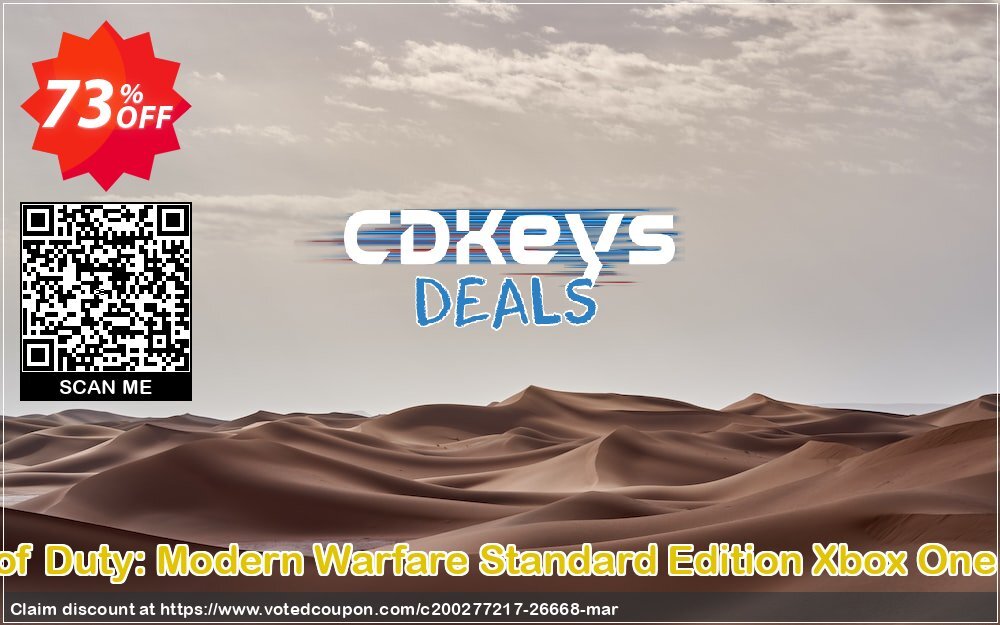 Call of Duty: Modern Warfare Standard Edition Xbox One, US  Coupon, discount Call of Duty: Modern Warfare Standard Edition Xbox One (US) Deal. Promotion: Call of Duty: Modern Warfare Standard Edition Xbox One (US) Exclusive Easter Sale offer 