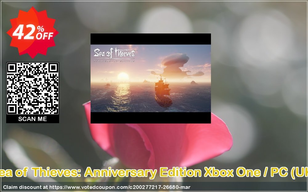 Sea of Thieves: Anniversary Edition Xbox One / PC, UK  Coupon, discount Sea of Thieves: Anniversary Edition Xbox One / PC (UK) Deal. Promotion: Sea of Thieves: Anniversary Edition Xbox One / PC (UK) Exclusive Easter Sale offer 