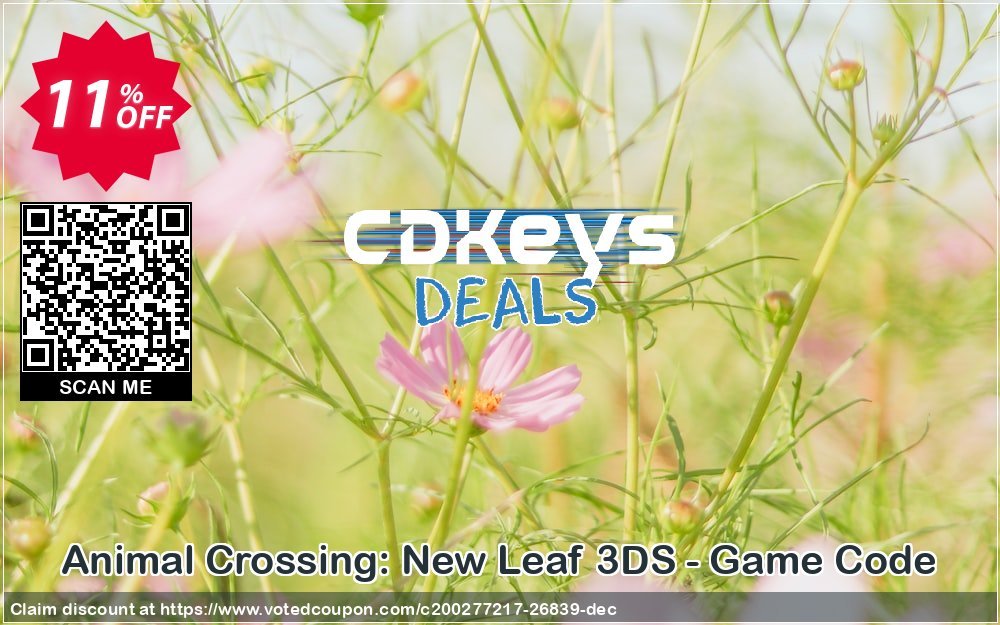Animal Crossing: New Leaf 3DS - Game Code Coupon Code Apr 2024, 11% OFF - VotedCoupon