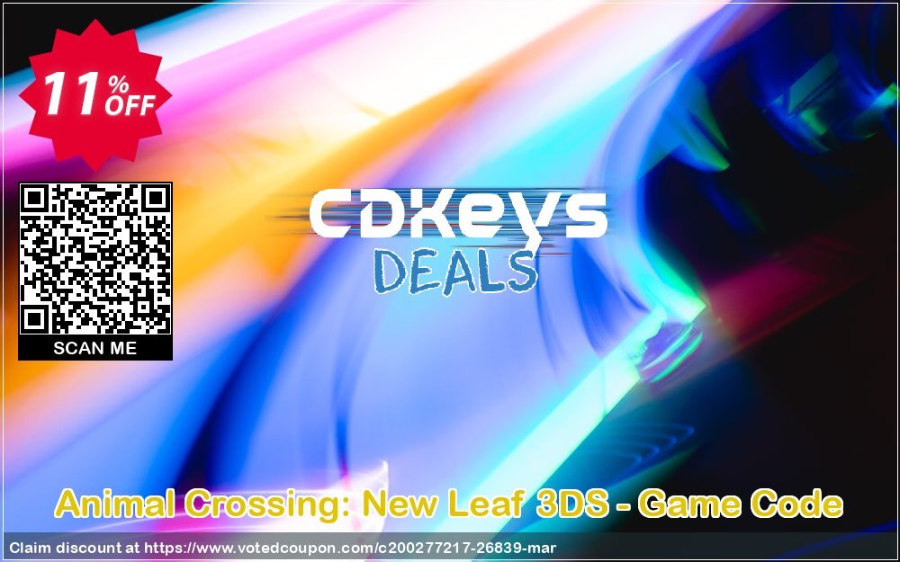 Animal Crossing: New Leaf 3DS - Game Code Coupon, discount Animal Crossing: New Leaf 3DS - Game Code Deal. Promotion: Animal Crossing: New Leaf 3DS - Game Code Exclusive Easter Sale offer 