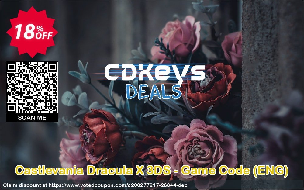 Castlevania Dracula X 3DS - Game Code, ENG  Coupon, discount Castlevania Dracula X 3DS - Game Code (ENG) Deal. Promotion: Castlevania Dracula X 3DS - Game Code (ENG) Exclusive Easter Sale offer 