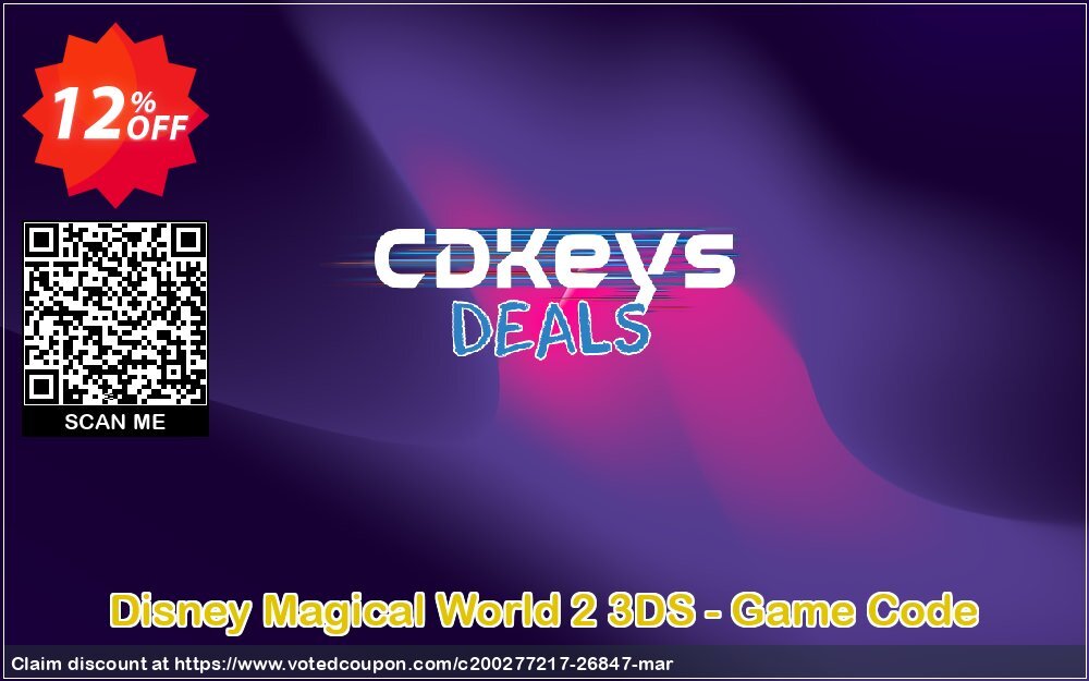 Disney Magical World 2 3DS - Game Code Coupon Code Apr 2024, 12% OFF - VotedCoupon