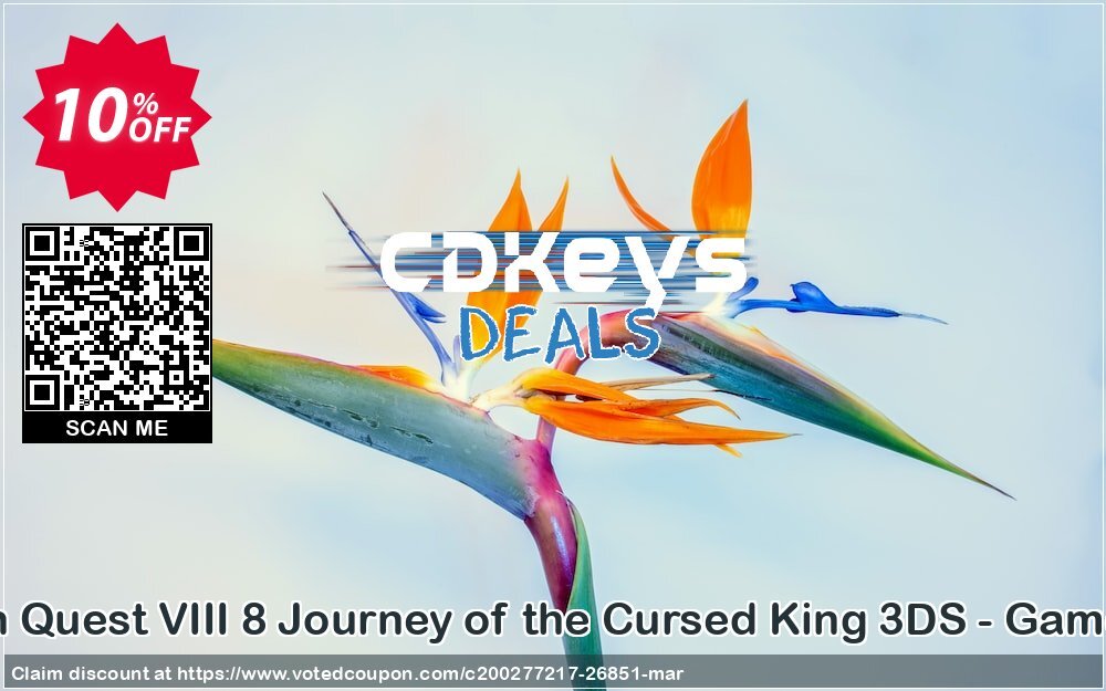 Dragon Quest VIII 8 Journey of the Cursed King 3DS - Game Code Coupon Code Apr 2024, 10% OFF - VotedCoupon