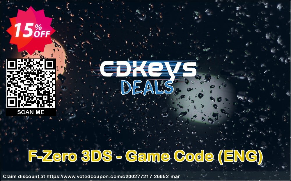 F-Zero 3DS - Game Code, ENG  Coupon, discount F-Zero 3DS - Game Code (ENG) Deal. Promotion: F-Zero 3DS - Game Code (ENG) Exclusive Easter Sale offer 