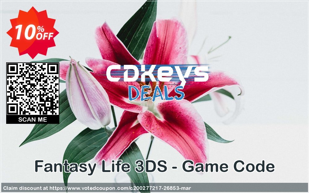 Fantasy Life 3DS - Game Code Coupon, discount Fantasy Life 3DS - Game Code Deal. Promotion: Fantasy Life 3DS - Game Code Exclusive Easter Sale offer 