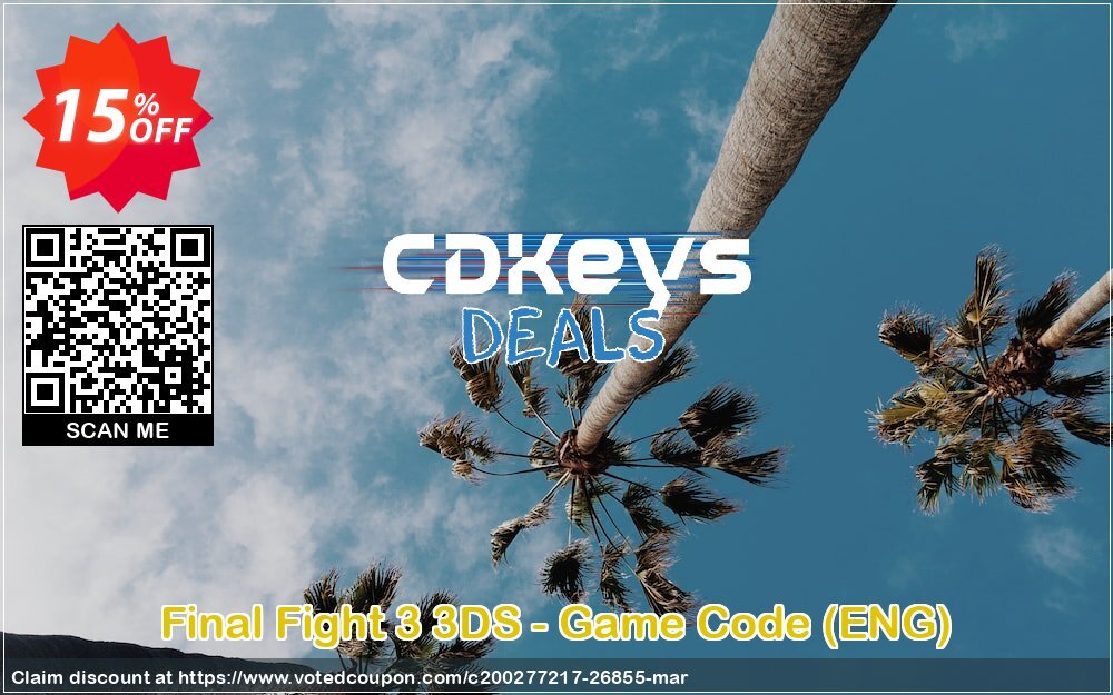 Final Fight 3 3DS - Game Code, ENG  Coupon, discount Final Fight 3 3DS - Game Code (ENG) Deal. Promotion: Final Fight 3 3DS - Game Code (ENG) Exclusive Easter Sale offer 