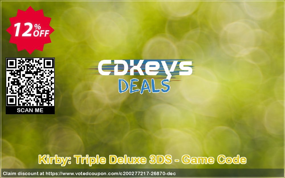 Kirby: Triple Deluxe 3DS - Game Code Coupon Code Apr 2024, 12% OFF - VotedCoupon