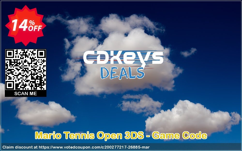 Mario Tennis Open 3DS - Game Code Coupon, discount Mario Tennis Open 3DS - Game Code Deal. Promotion: Mario Tennis Open 3DS - Game Code Exclusive Easter Sale offer 