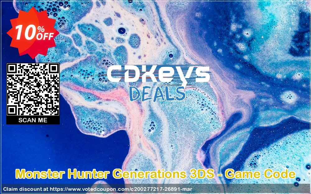 Monster Hunter Generations 3DS - Game Code Coupon, discount Monster Hunter Generations 3DS - Game Code Deal. Promotion: Monster Hunter Generations 3DS - Game Code Exclusive Easter Sale offer 