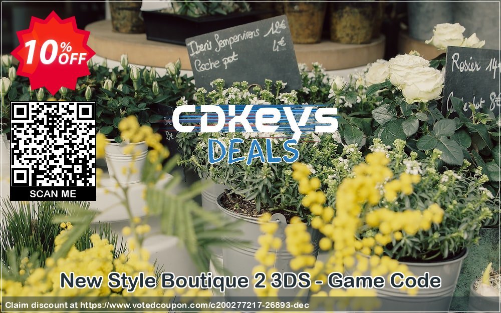 New Style Boutique 2 3DS - Game Code Coupon, discount New Style Boutique 2 3DS - Game Code Deal. Promotion: New Style Boutique 2 3DS - Game Code Exclusive Easter Sale offer 