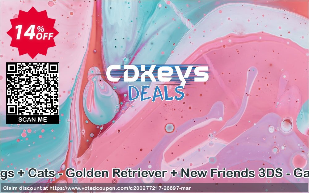 Nintendogs + Cats - Golden Retriever + New Friends 3DS - Game Code Coupon, discount Nintendogs + Cats - Golden Retriever + New Friends 3DS - Game Code Deal. Promotion: Nintendogs + Cats - Golden Retriever + New Friends 3DS - Game Code Exclusive Easter Sale offer 