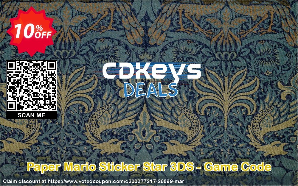 Paper Mario Sticker Star 3DS - Game Code Coupon, discount Paper Mario Sticker Star 3DS - Game Code Deal. Promotion: Paper Mario Sticker Star 3DS - Game Code Exclusive Easter Sale offer 