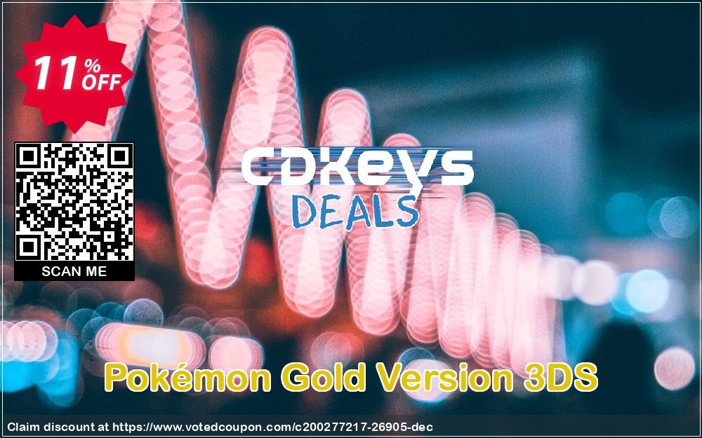Pokémon Gold Version 3DS Coupon, discount Pokémon Gold Version 3DS Deal. Promotion: Pokémon Gold Version 3DS Exclusive Easter Sale offer 