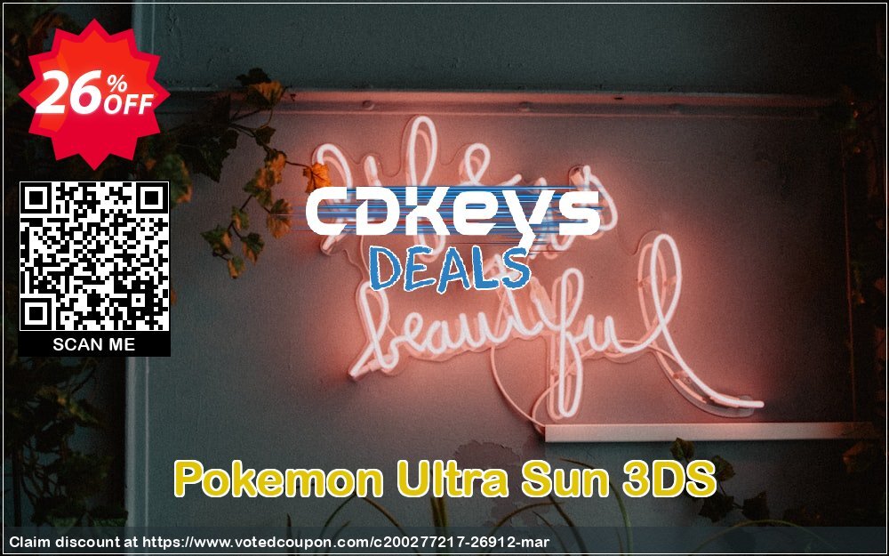 Pokemon Ultra Sun 3DS Coupon, discount Pokemon Ultra Sun 3DS Deal. Promotion: Pokemon Ultra Sun 3DS Exclusive Easter Sale offer 