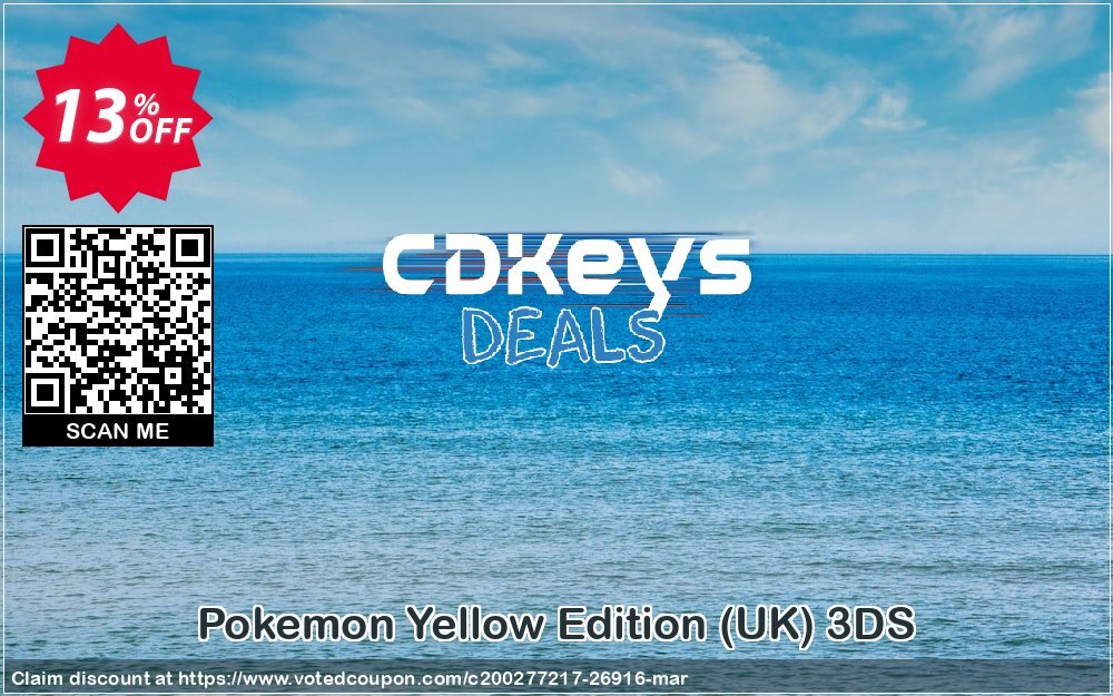 Pokemon Yellow Edition, UK 3DS Coupon, discount Pokemon Yellow Edition (UK) 3DS Deal. Promotion: Pokemon Yellow Edition (UK) 3DS Exclusive Easter Sale offer 