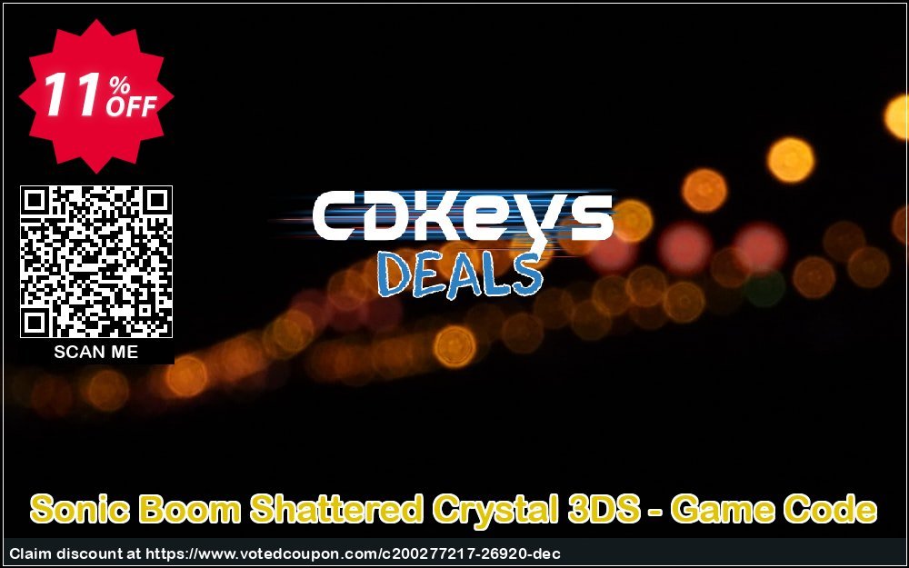 Sonic Boom Shattered Crystal 3DS - Game Code Coupon Code Apr 2024, 11% OFF - VotedCoupon