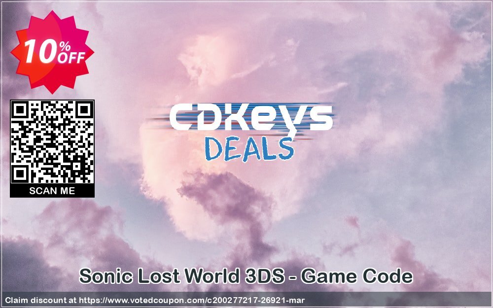 Sonic Lost World 3DS - Game Code Coupon, discount Sonic Lost World 3DS - Game Code Deal. Promotion: Sonic Lost World 3DS - Game Code Exclusive Easter Sale offer 