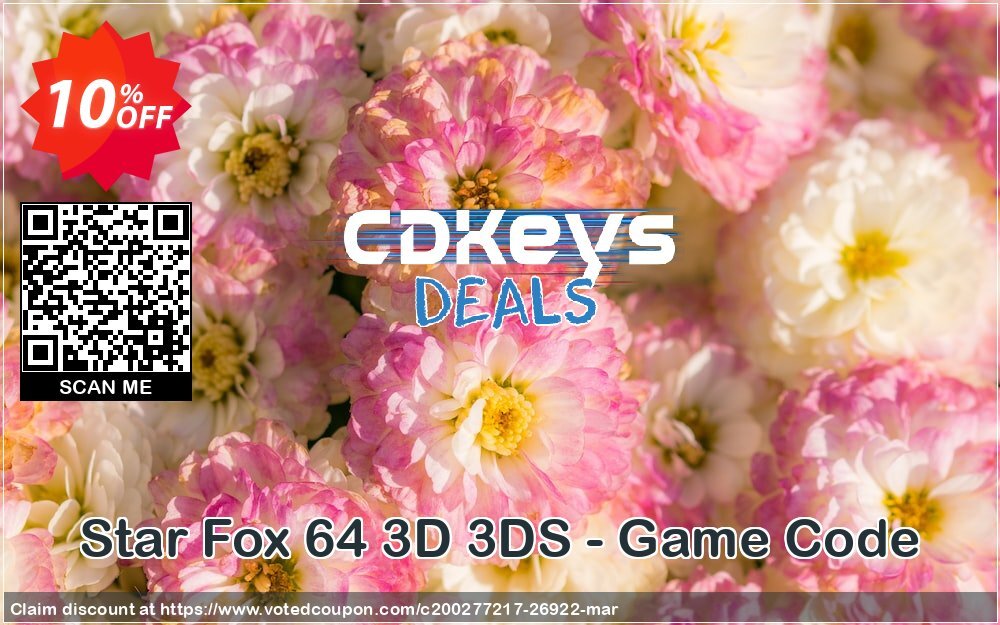 Star Fox 64 3D 3DS - Game Code Coupon, discount Star Fox 64 3D 3DS - Game Code Deal. Promotion: Star Fox 64 3D 3DS - Game Code Exclusive Easter Sale offer 