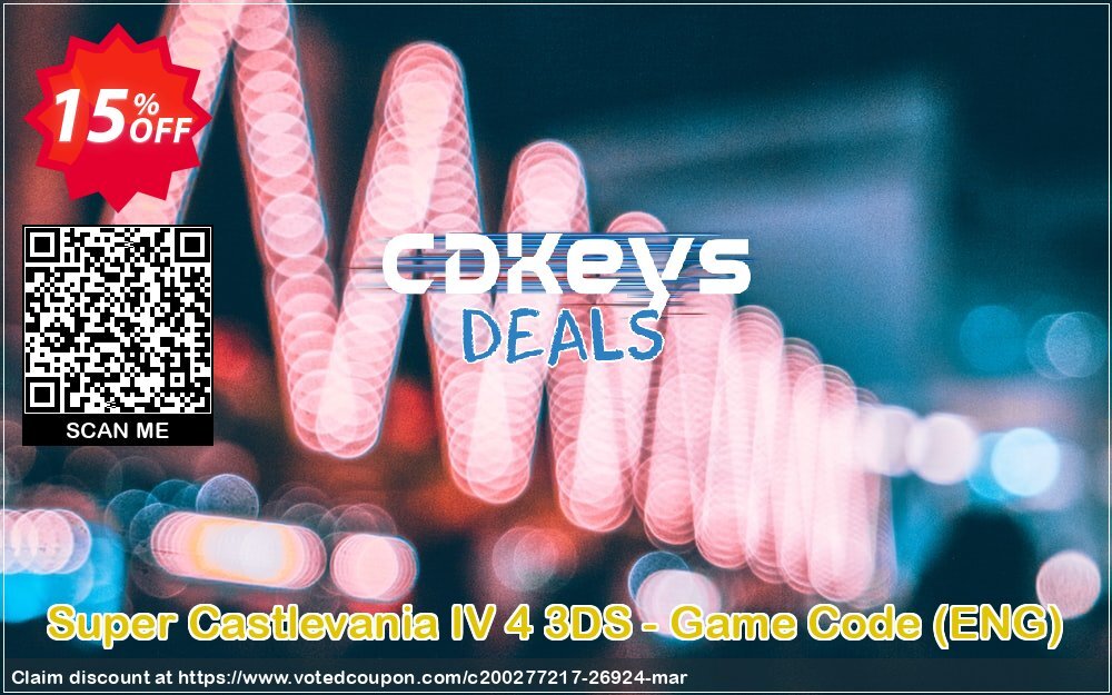 Super Castlevania IV 4 3DS - Game Code, ENG  Coupon Code Apr 2024, 15% OFF - VotedCoupon