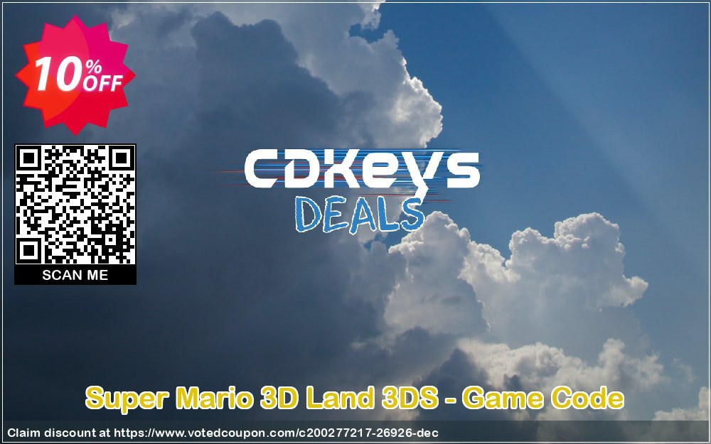 Super Mario 3D Land 3DS - Game Code Coupon Code May 2024, 10% OFF - VotedCoupon