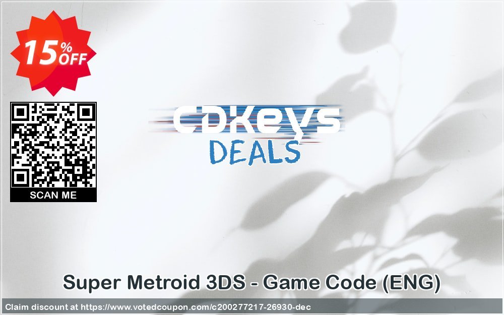 Super Metroid 3DS - Game Code, ENG  Coupon Code May 2024, 15% OFF - VotedCoupon