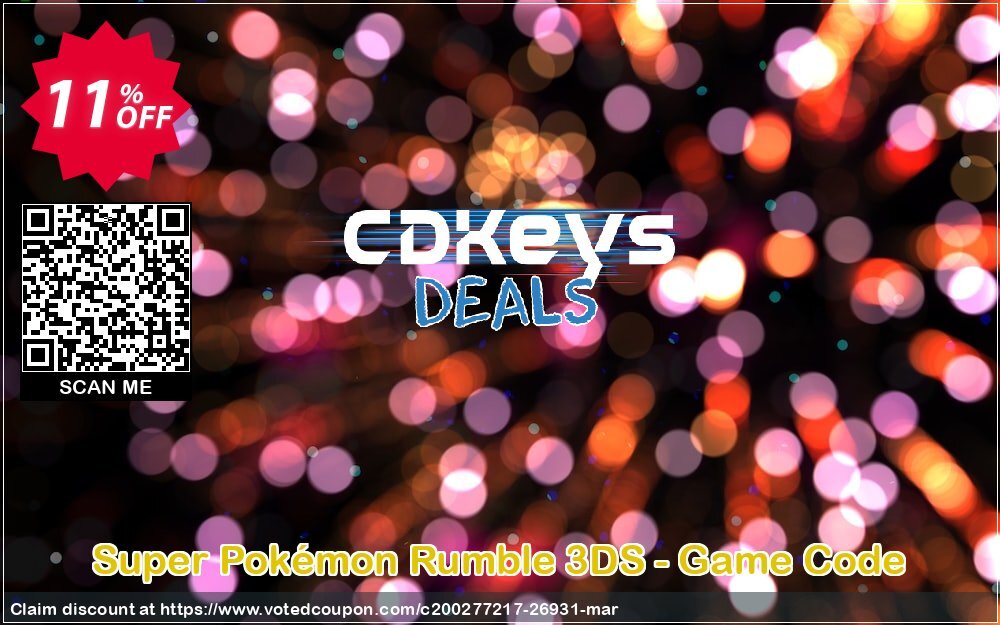 Super Pokémon Rumble 3DS - Game Code Coupon Code May 2024, 11% OFF - VotedCoupon