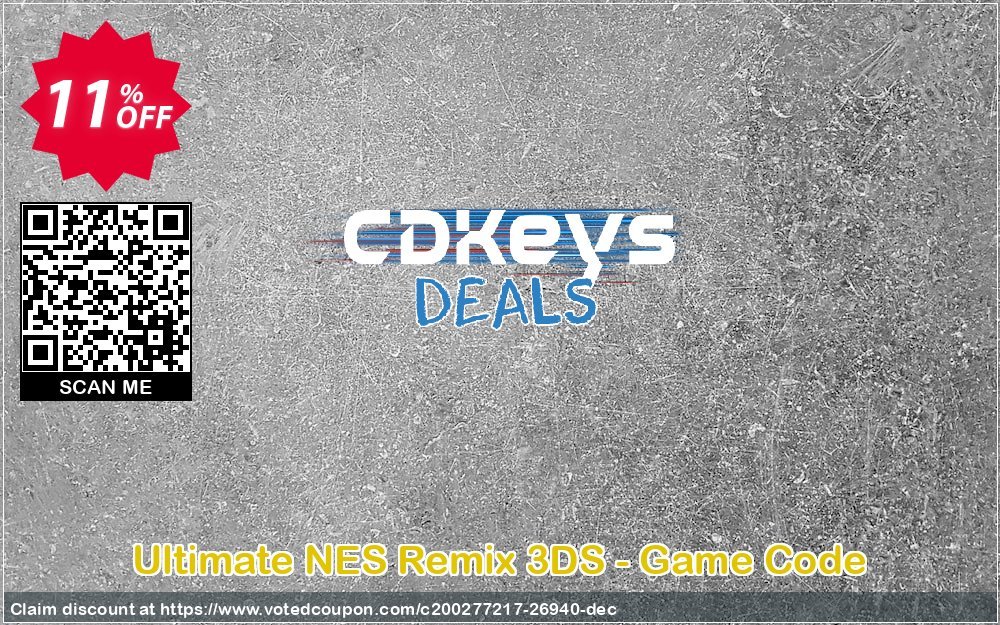 Ultimate NES Remix 3DS - Game Code Coupon, discount Ultimate NES Remix 3DS - Game Code Deal. Promotion: Ultimate NES Remix 3DS - Game Code Exclusive Easter Sale offer 
