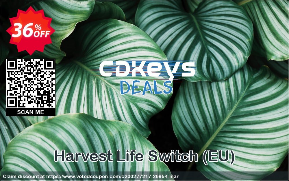 Harvest Life Switch, EU  Coupon, discount Harvest Life Switch (EU) Deal. Promotion: Harvest Life Switch (EU) Exclusive Easter Sale offer 