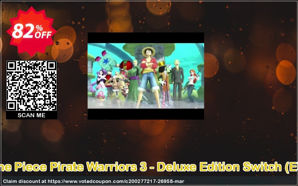 One Piece Pirate Warriors 3 - Deluxe Edition Switch, EU  Coupon, discount One Piece Pirate Warriors 3 - Deluxe Edition Switch (EU) Deal. Promotion: One Piece Pirate Warriors 3 - Deluxe Edition Switch (EU) Exclusive Easter Sale offer 