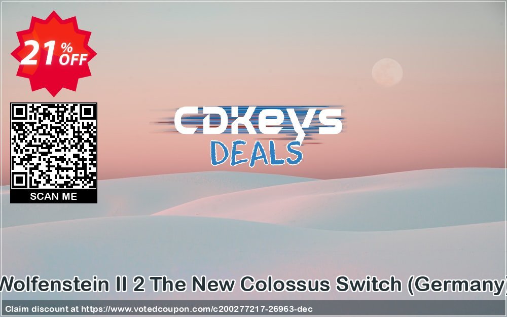 Wolfenstein II 2 The New Colossus Switch, Germany  Coupon Code May 2024, 21% OFF - VotedCoupon