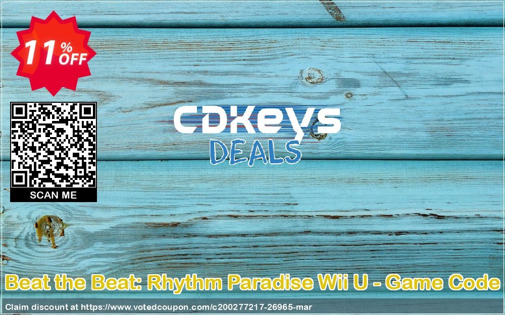 Beat the Beat: Rhythm Paradise Wii U - Game Code Coupon, discount Beat the Beat: Rhythm Paradise Wii U - Game Code Deal. Promotion: Beat the Beat: Rhythm Paradise Wii U - Game Code Exclusive Easter Sale offer 