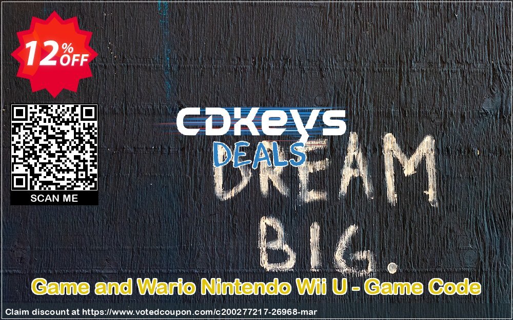 Game and Wario Nintendo Wii U - Game Code Coupon, discount Game and Wario Nintendo Wii U - Game Code Deal. Promotion: Game and Wario Nintendo Wii U - Game Code Exclusive Easter Sale offer 