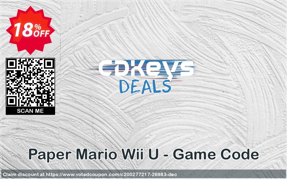 Paper Mario Wii U - Game Code Coupon Code Apr 2024, 18% OFF - VotedCoupon