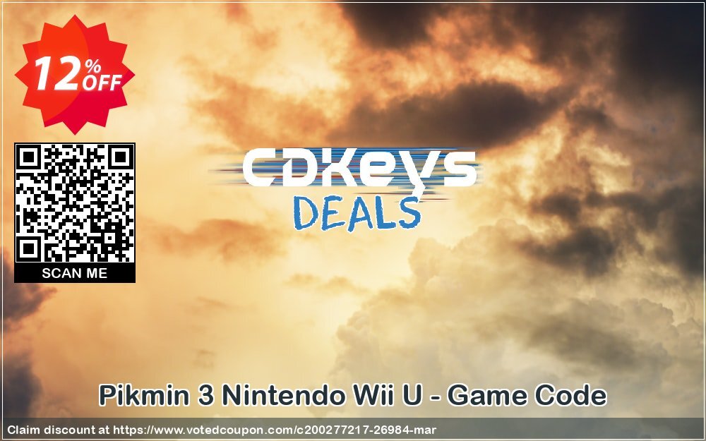 Pikmin 3 Nintendo Wii U - Game Code Coupon, discount Pikmin 3 Nintendo Wii U - Game Code Deal. Promotion: Pikmin 3 Nintendo Wii U - Game Code Exclusive Easter Sale offer 