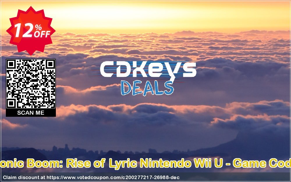 Sonic Boom: Rise of Lyric Nintendo Wii U - Game Code Coupon Code May 2024, 12% OFF - VotedCoupon