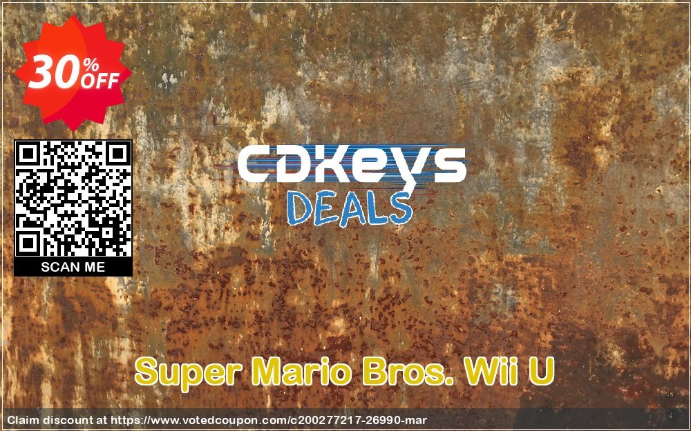 Super Mario Bros. Wii U Coupon, discount Super Mario Bros. Wii U Deal. Promotion: Super Mario Bros. Wii U Exclusive Easter Sale offer 