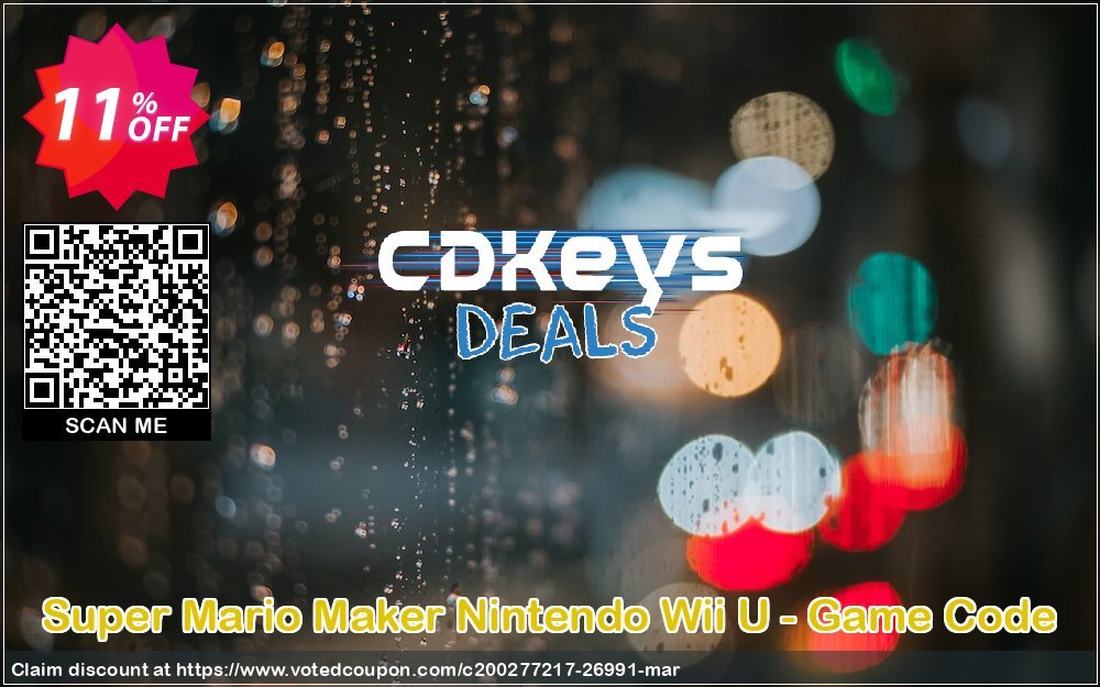 Super Mario Maker Nintendo Wii U - Game Code Coupon Code Apr 2024, 11% OFF - VotedCoupon