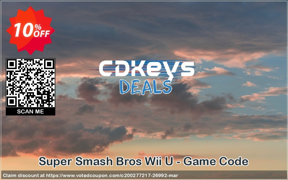 Super Smash Bros Wii U - Game Code Coupon, discount Super Smash Bros Wii U - Game Code Deal. Promotion: Super Smash Bros Wii U - Game Code Exclusive Easter Sale offer 