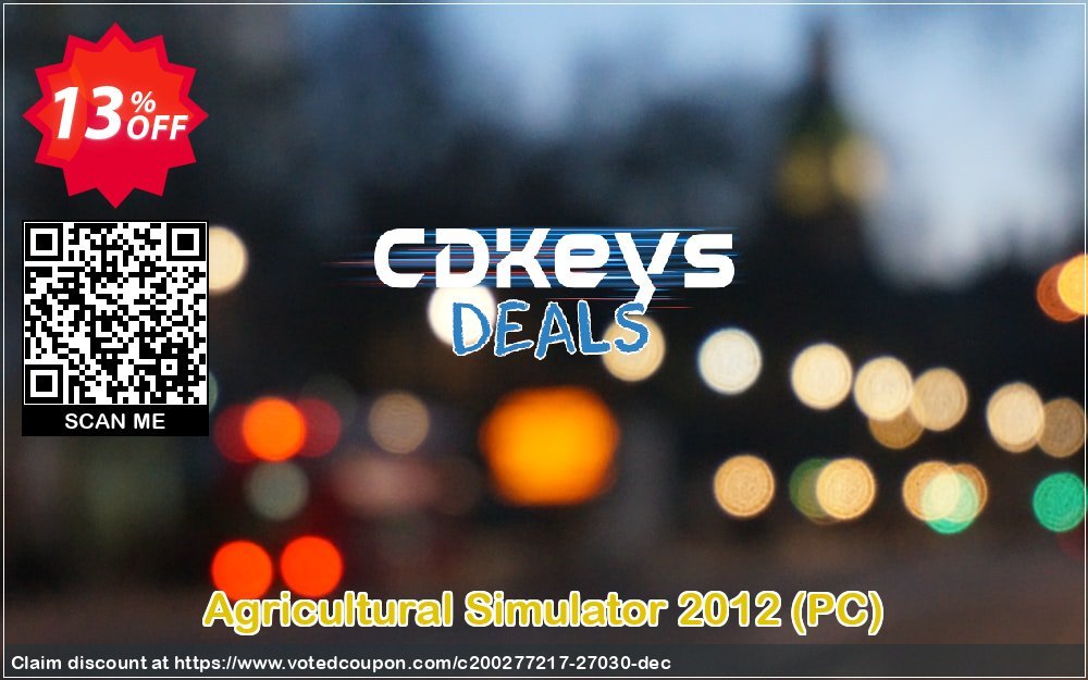 Agricultural Simulator 2012, PC  Coupon, discount Agricultural Simulator 2012 (PC) Deal. Promotion: Agricultural Simulator 2012 (PC) Exclusive Easter Sale offer 